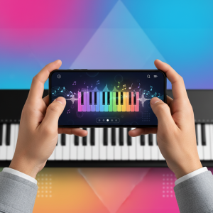 Aprenda a tocar teclado pelo aplicativo no seu celular